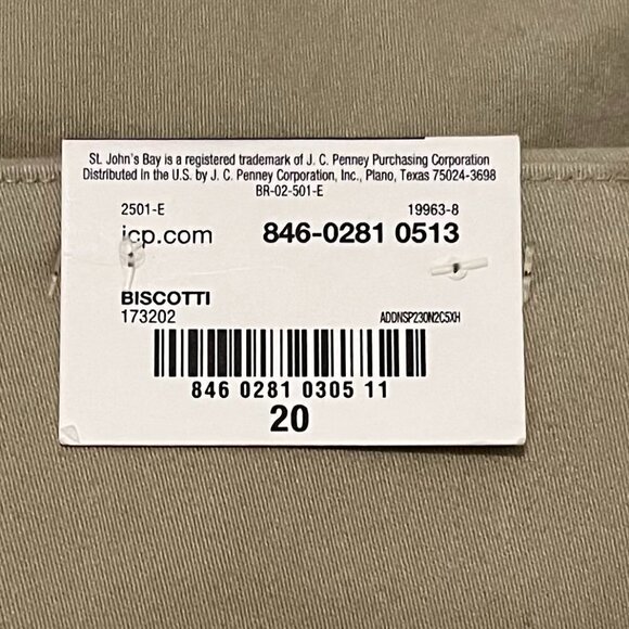 St. John's Bay Tan Capris Casual Cotton Blend - Picture 4 of 5